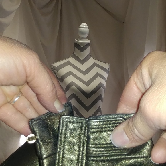 Worth. Metallic Leather Jacket - Picture 7 of 8